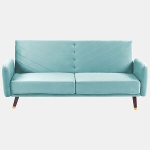 Sofá-cama SENJA Veludo Azul claro 3 lugares