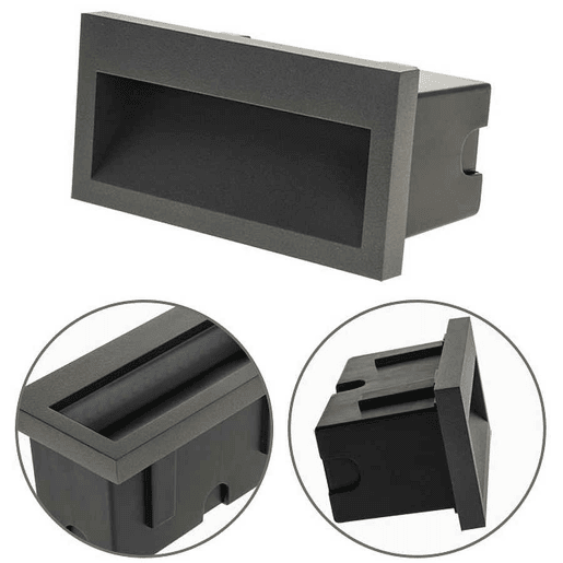luz acrílica de encastrar para exterior cor cinzenta série mustang 14cm