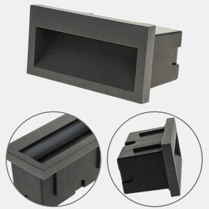 luz acrílica de encastrar para exterior cor cinzenta série mustang 14cm