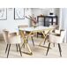 Beliani Mesa de comedor ATTICA Beliani Mesa de comedor ATTICA Blanco/ Beige