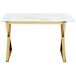Beliani Mesa de comedor ATTICA Beliani Mesa de comedor ATTICA Blanco/ Beige