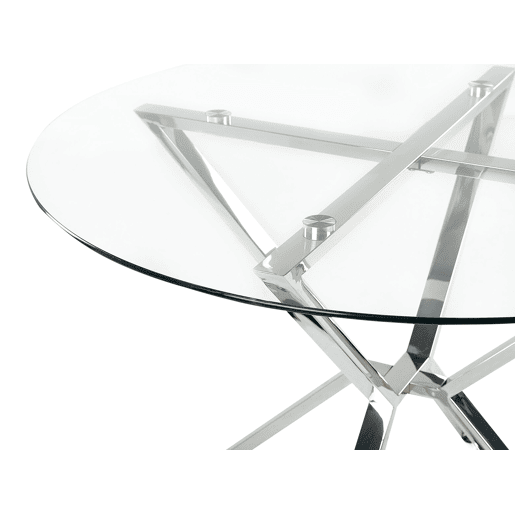 Mesa de jantar BOSCO Prateado 105 cm 105 cm Vidro de segurança (temperado)