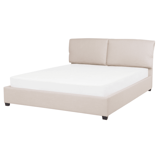 Cama de água Tecido BELFORT 160 x 200 cm Creme claro