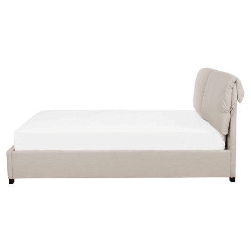 Cama de água Tecido BELFORT 160 x 200 cm Creme claro