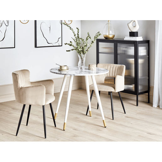 Mesa de jantar GUTIERE Mármore branco 80 cm 80 cm