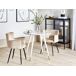 Beliani Mesa de comedor GUTIERE 80x80 Beliani Mesa de comedor GUTIERE 80x80 Blanco/ Beige