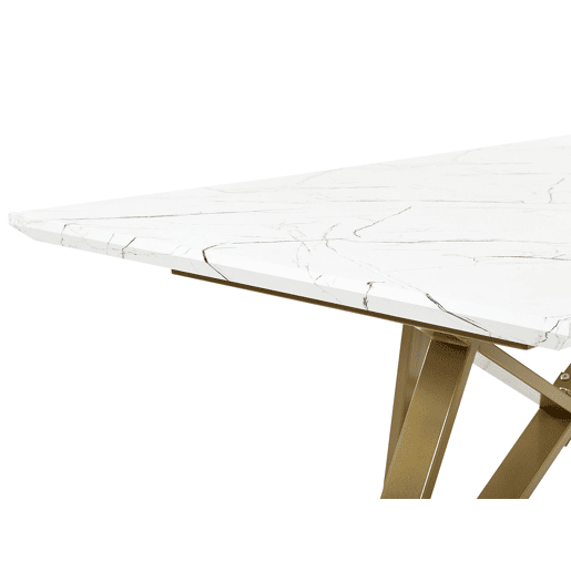 Mesa de jantar extensível MAXIMUS Mármore branco 160200 cm 90 cm