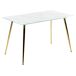 Beliani Mesa de comedor MULGA Beliani Mesa de comedor MULGA Blanco/ Beige