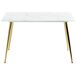 Beliani Mesa de comedor MULGA Beliani Mesa de comedor MULGA Blanco/ Beige