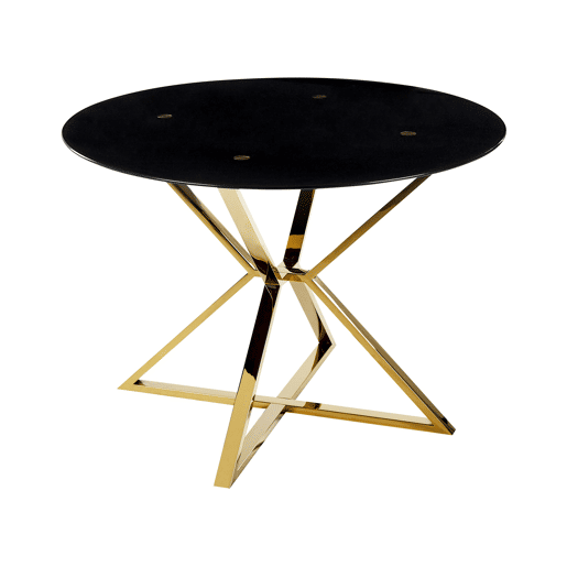 Mesa de jantar BOSCO Preto 105 cm 105 cm Vidro de segurança (temperado)