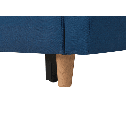 Sofá-cama de canto FLAKK Tecido Azul marinho com arrumação 4 lugares à esquerda