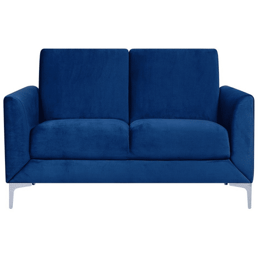 Sofá FENES Veludo Azul marinho 2 lugares