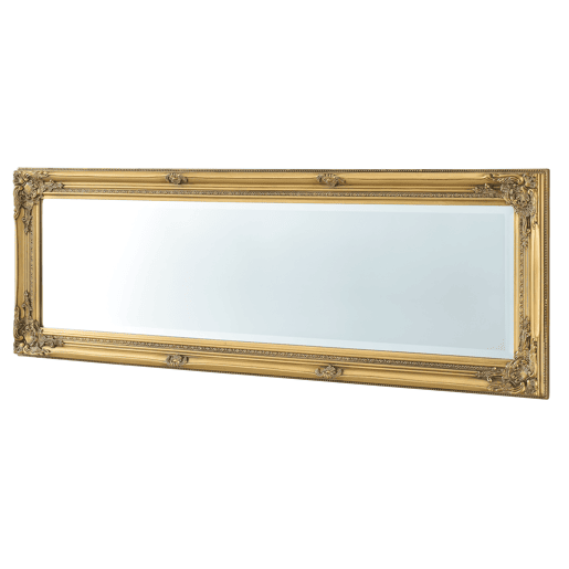 Espelho de parede - de corpo inteiro - Livorno - 132 x 42 x 3,5 cm - Moldura em eucalipto - Dourado en.casa.