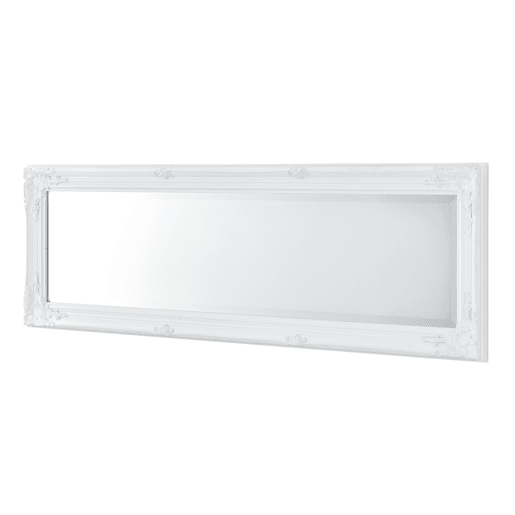Espelho de parede - de corpo inteiro - Livorno - 132 x 42 x 3,5 cm - Moldura de eucalipto - Branco en.casa.