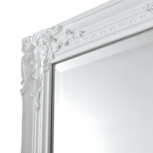 Espelho de parede - de corpo inteiro - Livorno - 132 x 42 x 3,5 cm - Moldura de eucalipto - Branco en.casa.