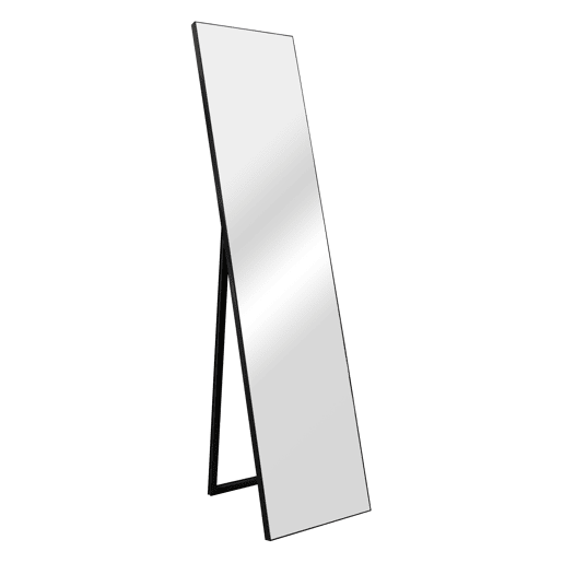Barletta Espelho de pé basculante ajustável plástico 151 x 36 cm preto pt.casa.