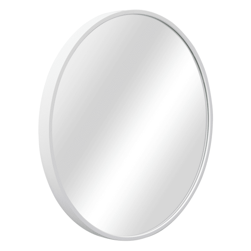 Espelho de parede para casa de banho Modugno alumínio redondo Ø 40 cm branco en.casa.