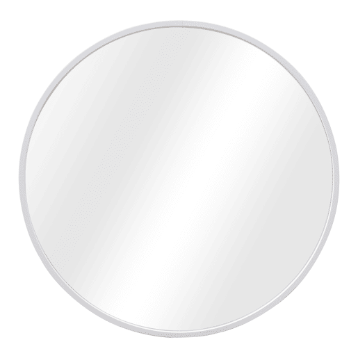 Espelho de parede para casa de banho Modugno alumínio redondo Ø 40 cm branco en.casa.