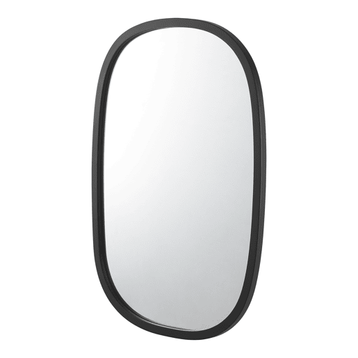 Espelho de parede Copertino Oval Elegante Oval MDF 70 x 50 cm - Preto mate pt.casa.