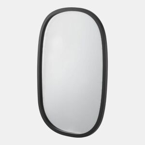 Espelho de parede Copertino Oval Elegante Oval MDF 70 x 50 cm - Preto mate pt.casa.