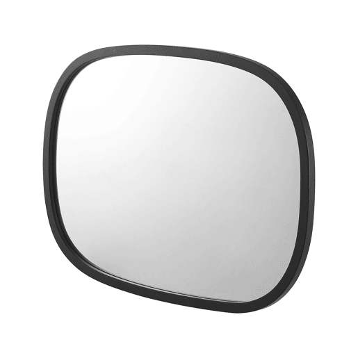 Espelho de parede Copertino Oval Elegante Oval MDF 70 x 50 cm - Preto mate pt.casa.