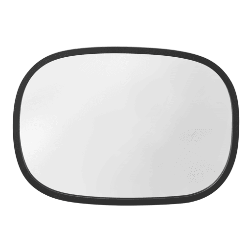 Espelho de parede Copertino Oval Elegante Oval MDF 70 x 50 cm - Preto mate pt.casa.