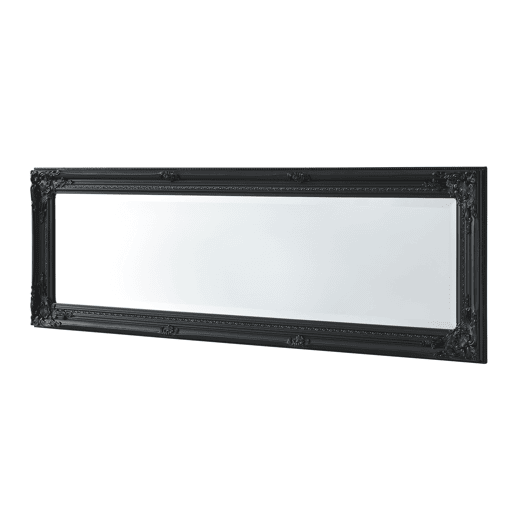 Espelho de parede - de corpo inteiro - Livorno - 132 x 42 x 3,5 cm - Moldura em eucalipto - Preto em casa.