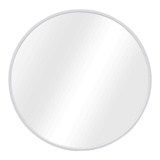 Espelho de parede para casa de banho Modugno alumínio redondo Ø 60 cm branco en.casa.