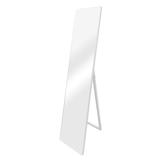Barletta Espelho de pé basculante ajustável plástico 151 x 36 cm branco en.casa.