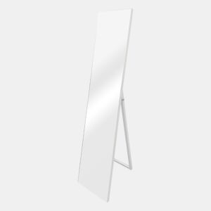 Barletta Espelho de pé basculante ajustável plástico 151 x 36 cm branco en.casa.