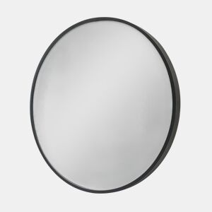 Espelho de parede para casa de banho Modugno alumínio redondo Ø 40 cm preto en.casa.
