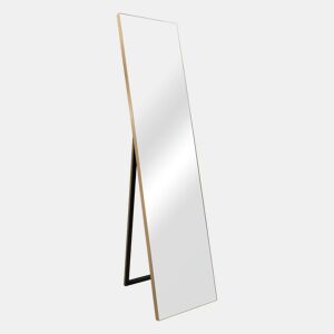 Barletta Espelho de pé basculante ajustável de plástico 151 x 36 cm dourado en.casa.