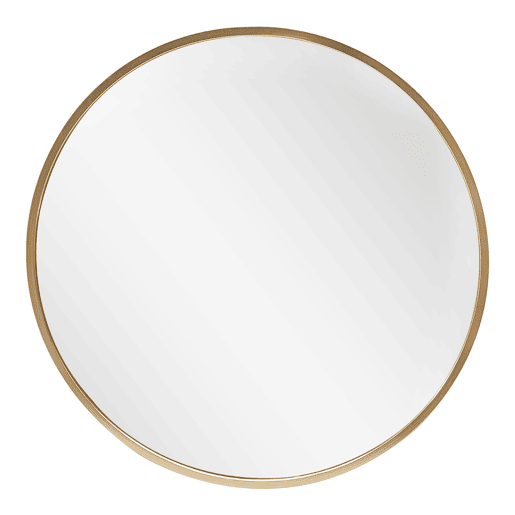 Espelho de parede para casa de banho Modugno alumínio redondo Ø 60 cm dourado en.casa.