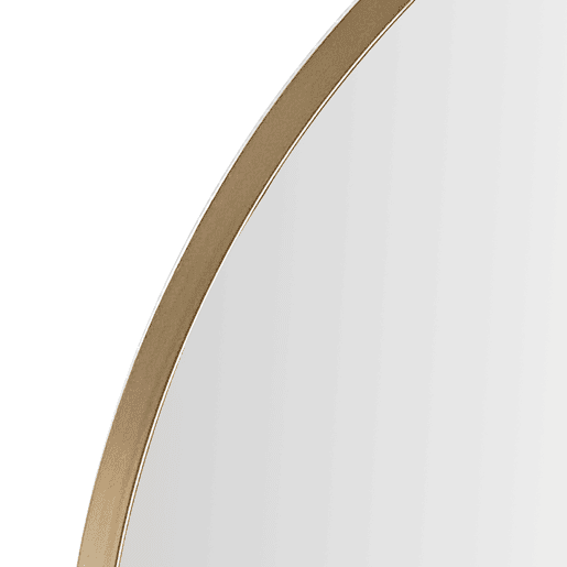 Espelho de parede para casa de banho Modugno alumínio redondo Ø 60 cm dourado en.casa.