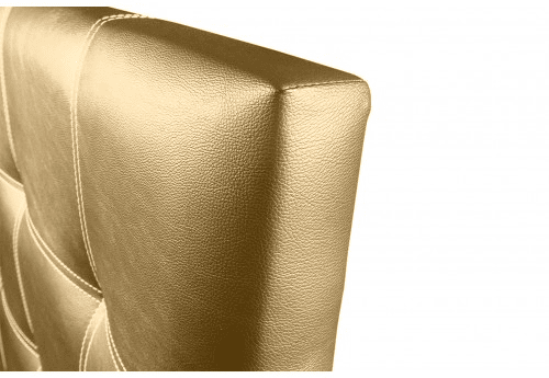 CABECEIRA DE CAMA IRIS EM COURO SINTÉTICO DOURADO 130