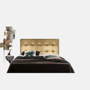 CABECEIRA DE CAMA IRIS EM COURO SINTÉTICO DOURADO 170
