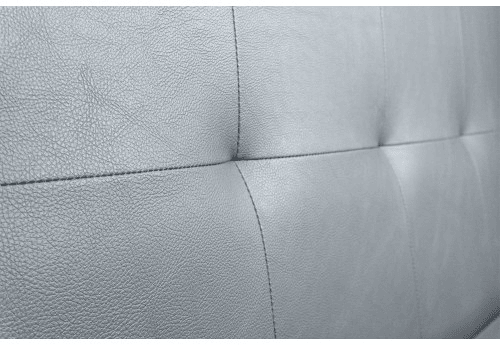 CABECEIRA DE COURO SINTÉTICO ASTER PRATA 130