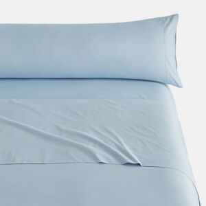 Conjunto de lençóis lisos 3 peças cama 150cm azul celeste extra macio toque Donegal Collections