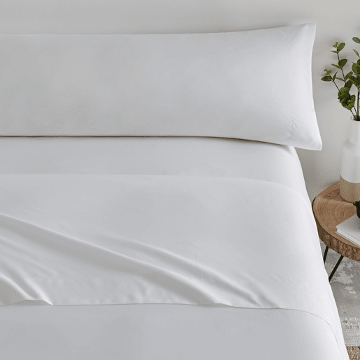 Conjunto de lençóis lisos 3 peças cama 105cm branco extra macio toque Donegal Collections