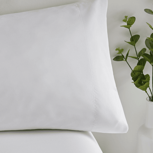 Conjunto de lençóis lisos 3 peças cama 105cm branco extra macio toque Donegal Collections