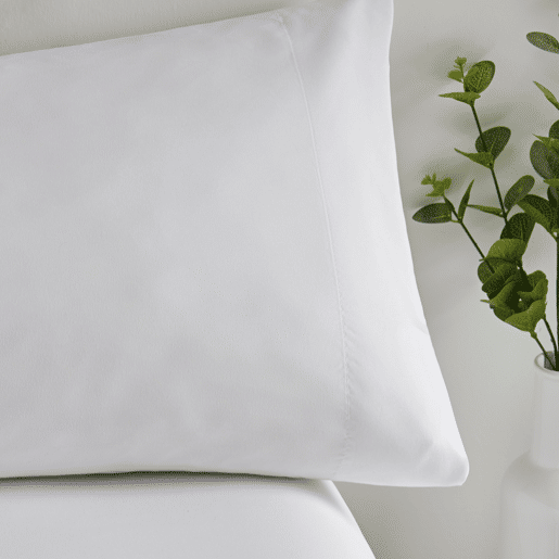 Conjunto de lençóis lisos 3 peças cama 135cm branco extra macio toque Donegal Collections