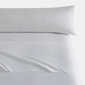 Conjunto de lençóis lisos 3 peças cama 150cm branco extra macio toque Donegal Collections