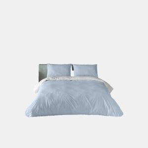 CAPA DE EDREDÃO BICOLOR REVERSÍVEL AZUL MARINHO 76 CAMA BRANCA 150