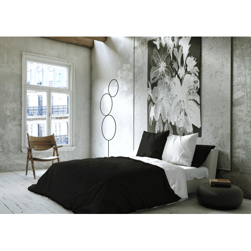 CAPA DE EDREDÃO BICOLOR REVERSÍVEL BRANCO  PRETO CAMA 180