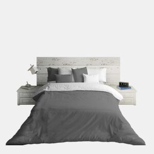 CAPA DE EDREDÃO BICOLOR REVERSÍVEL CINZENTO 7 CAMA BRANCA 105