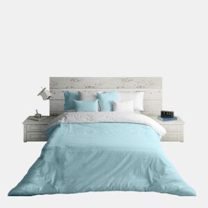CAPA DE EDREDÃO BICOLOR REVERSÍVEL AZUL MARINHO 76  CAMA BRANCA 90