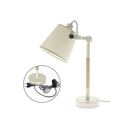 candeeiro de mesa cor branca série morgana 29cm