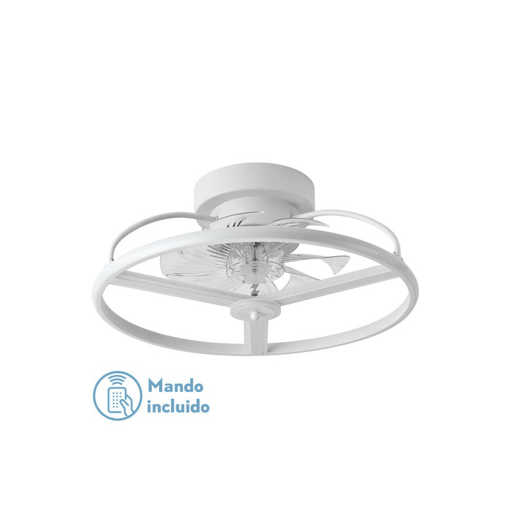 ventilador de tecto metálico cor branca série bora 50cm