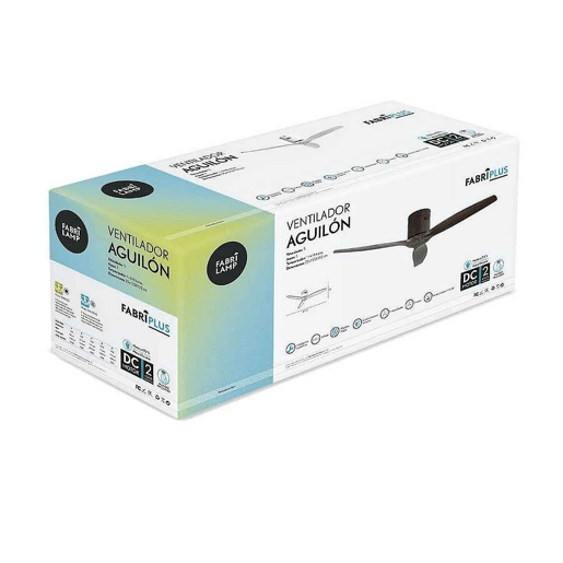 ventilador de tecto metálico cor castanha série aguilon 132cm