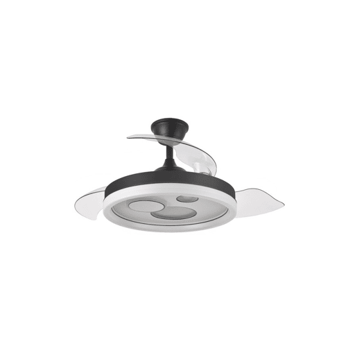 ventilador de tecto metálico cor preta série turia 50cm